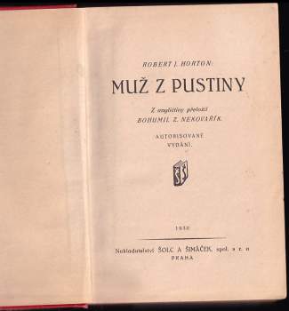 Robert J Horton: Muž z pustiny
