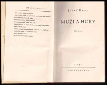 Josef Knap: Muži a hory