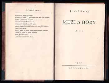 Josef Knap: Muži a hory - román