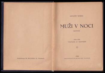 Ernst Weiss: Muži v noci