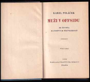 Karel Poláček: Muži v offsidu - ze života klubových přívrženců