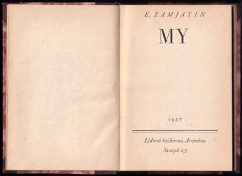 Jevgenij Ivanovič Zamjatin: My
