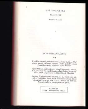Jevgenij Ivanovič Zamjatin: My