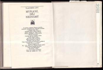 Vladimir L'vovič Levi: Myšlení, děj neznámý