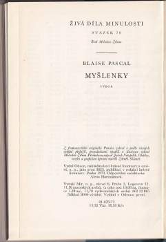 Blaise Pascal: Myšlenky