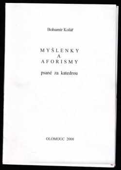 Myšlenky a aforismy psané za katedrou