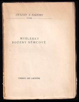 Božena Němcová: Myšlenky Boženy Němcové