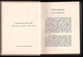 Blaise Pascal: Myšlenky