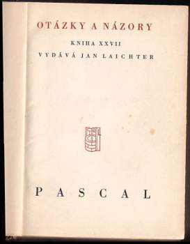 Blaise Pascal: Myšlenky
