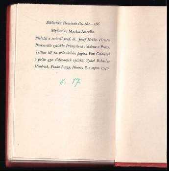 Antoninus Marcus Aurelius: Myšlenky Marka Aurelia