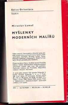 Miroslav Lamač: Myšlenky moderních malířů
