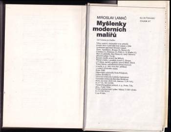 Miroslav Lamač: Myšlenky moderních malířů