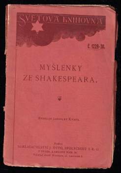 William Shakespeare: Myšlenky ze Shakespeara