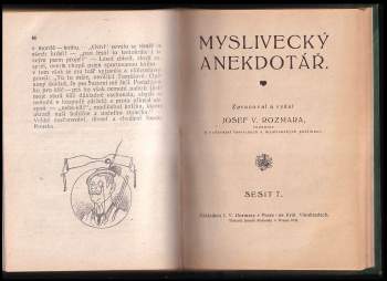 Myslivecký anekdotář NEKOMPLETNÍ ROČNÍK 1922