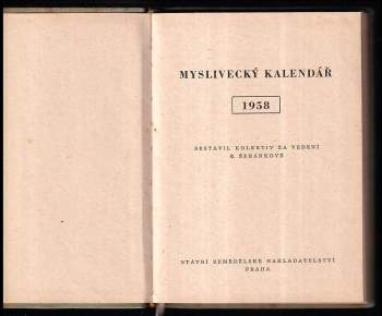 Emilie Šebánková: Myslivecký kalendář 1958