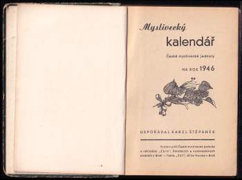 Myslivecký kalendář na rok 1946