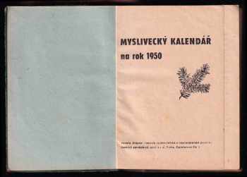 Myslivecký kalendář na rok 1950