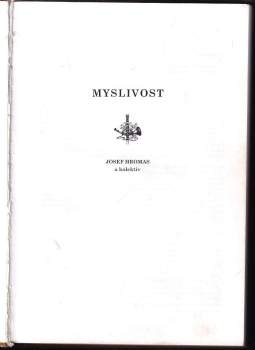 Josef Hromas: Myslivost