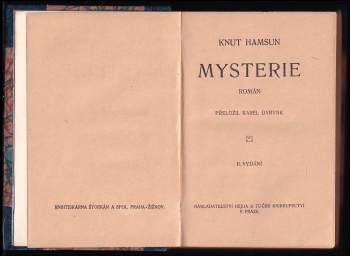 Knut Hamsun: Mysterie