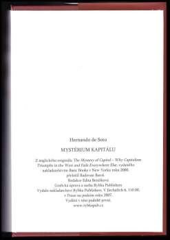 Hernando de Soto: Mystérium kapitálu