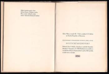 Reinhard Johannes Sorge: Mystické rozhovory