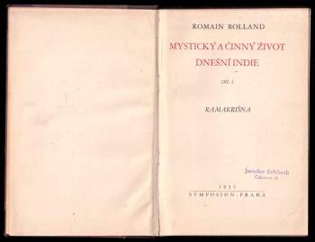 Romain Rolland: Mystický a činný život dnešní Indie 1 - 2 - KOMPLET v převazbě