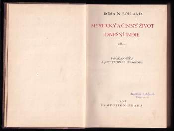 Romain Rolland: Mystický a činný život dnešní Indie 1 - 2 - KOMPLET v převazbě