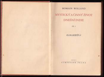 Romain Rolland: Mystický a činný život dnešní Indie