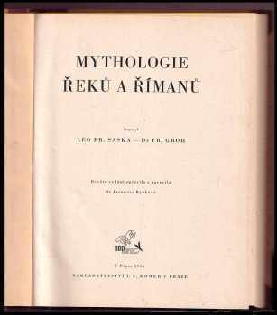Leo František Saska: Mythologie Řeků a Římanů