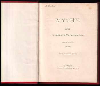 Jaroslav Vrchlický: Mythy