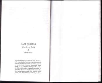 Karl Kerényi: Mytologie Řeků