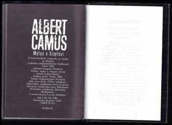 Albert Camus: Mýtus o Sisyfovi