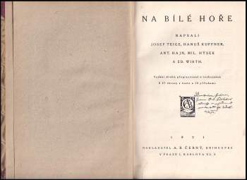 Josef Teige: Na Bílé Hoře