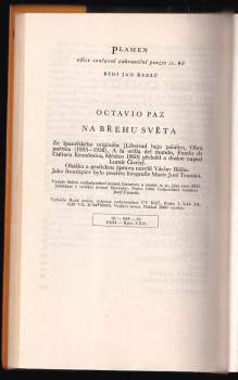 Octavio Paz: Na břehu světa