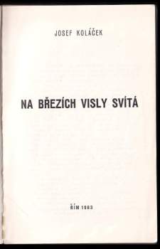 Josef Koláček: Na březích Visly svítá