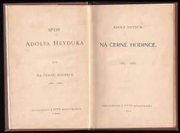 Adolf Heyduk: Na černé hodince