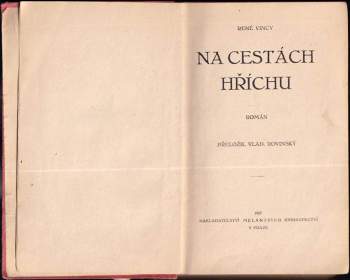 René Vincy: Na cestách hříchu