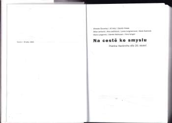 Miroslav Červenka: Na cestě ke smyslu