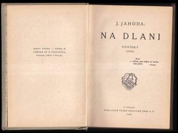 Josef Jahoda: Na dlani