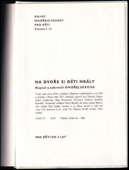 Ondřej Sekora: Na dvoře si děti hrály