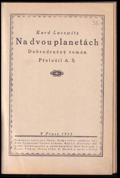 Kurd Lasswitz: Na dvou planetách