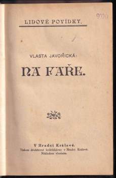 Vlasta Javořická: Na faře