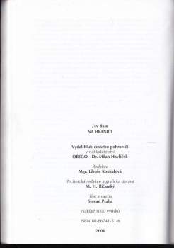 Jan Baar: Na hranici