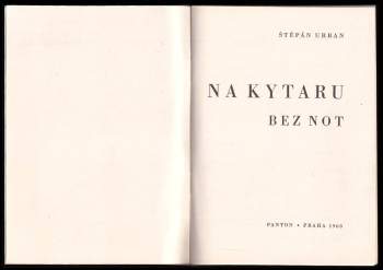 Štěpán Urban: Na kytaru bez not