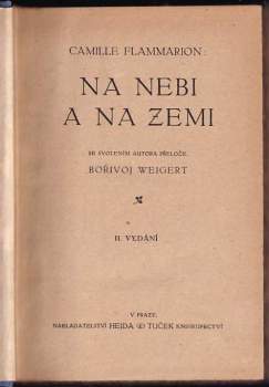 Camille Flammarion: Na nebi a na zemi + Cesty balonem