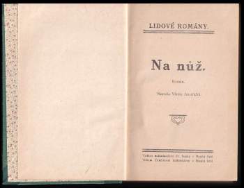 Vlasta Javořická: Na nůž