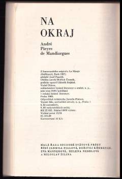 André Pieyre De Mandiargues: Na okraj