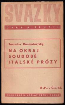 Na okraj soudobé italské prózy