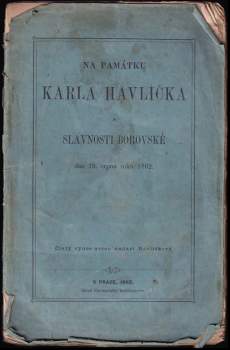 Na památku Karla Havlíčka a slavnosti borovské dne 19. srpna roku 1862