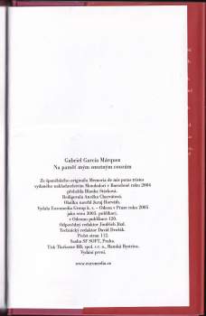 Gabriel García Márquez: Na paměť mým smutným courám